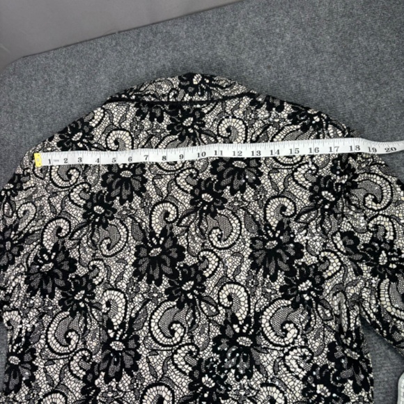 Joseph Ribkoff Blazer Women’s 16 Sequins Lace Pattern Floral Midi Floral Black - Picture 12 of 12